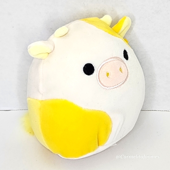 BODIE 💛🐮 5" Yellow Banana Cow Original Squishmallow By Kellytoy ☆ NWT ☆ - Picture 6 of 8